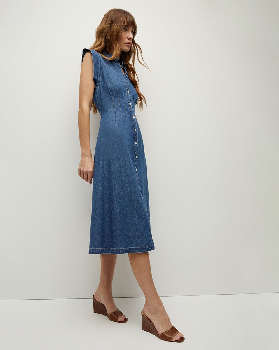 RUBEN COTTON CHAMBRAY SHIRTDRESS - 2