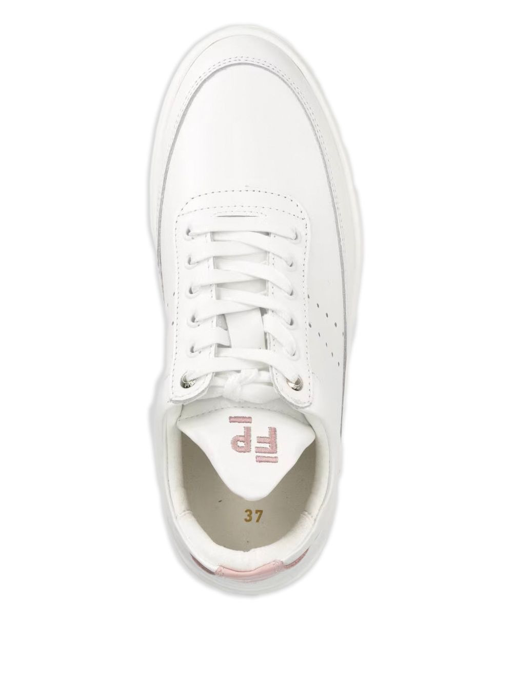 leather low-top sneakers - 4