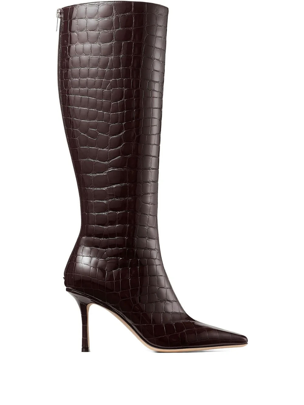 85mm Agathe croc-embossed boots - 1