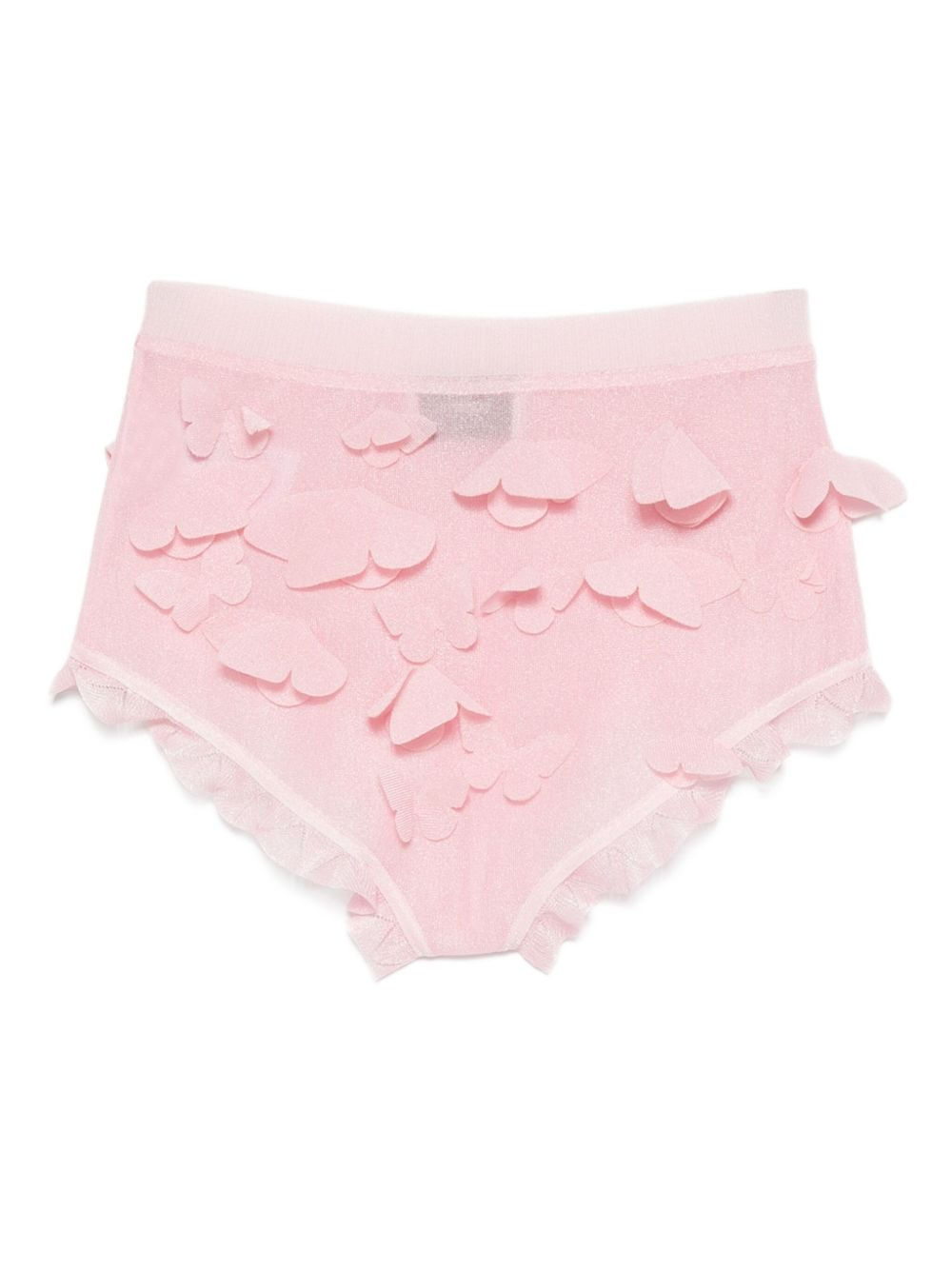 butterfly ruffled shorts - 2