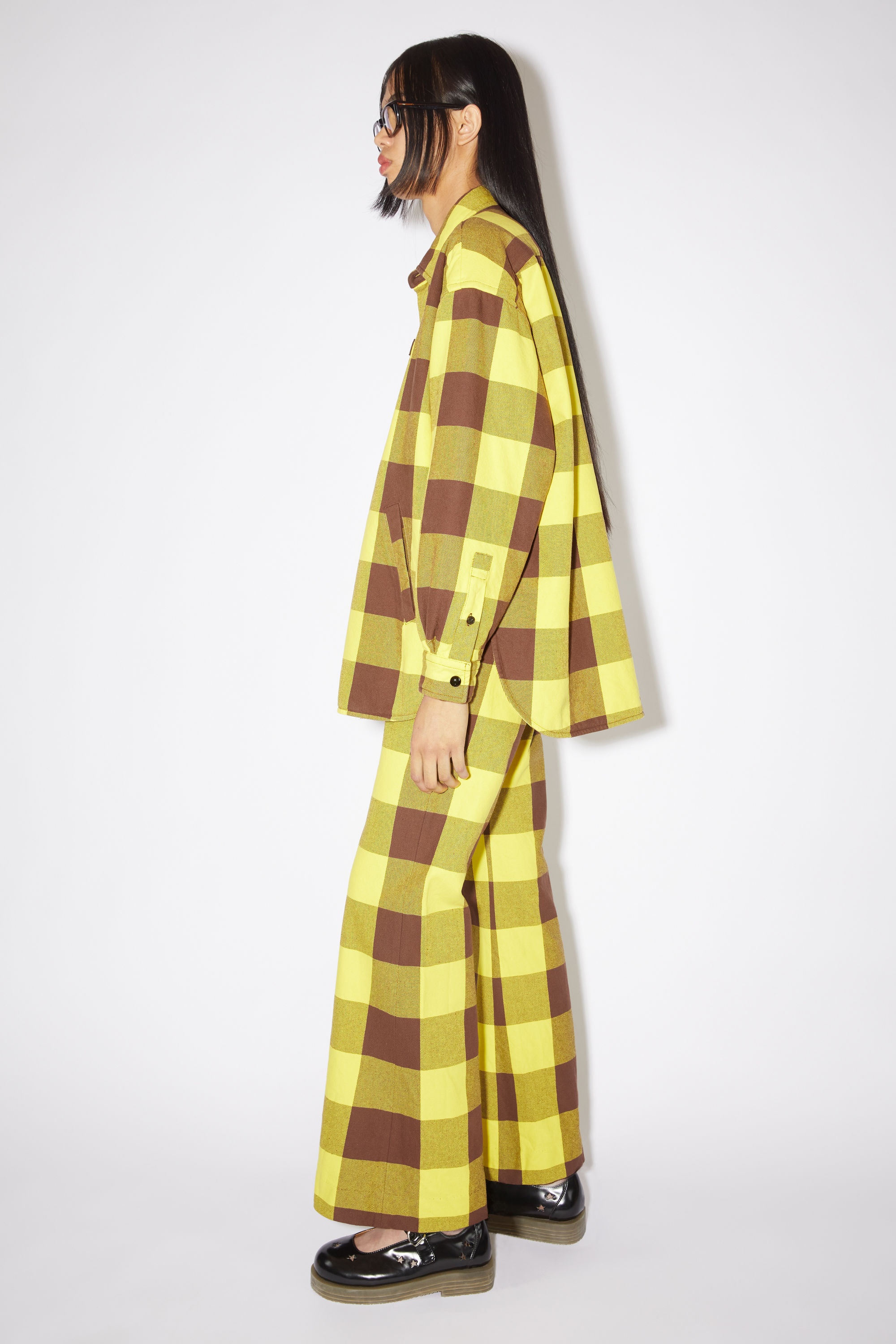 Check padded overshirt - Yellow/brown - 4