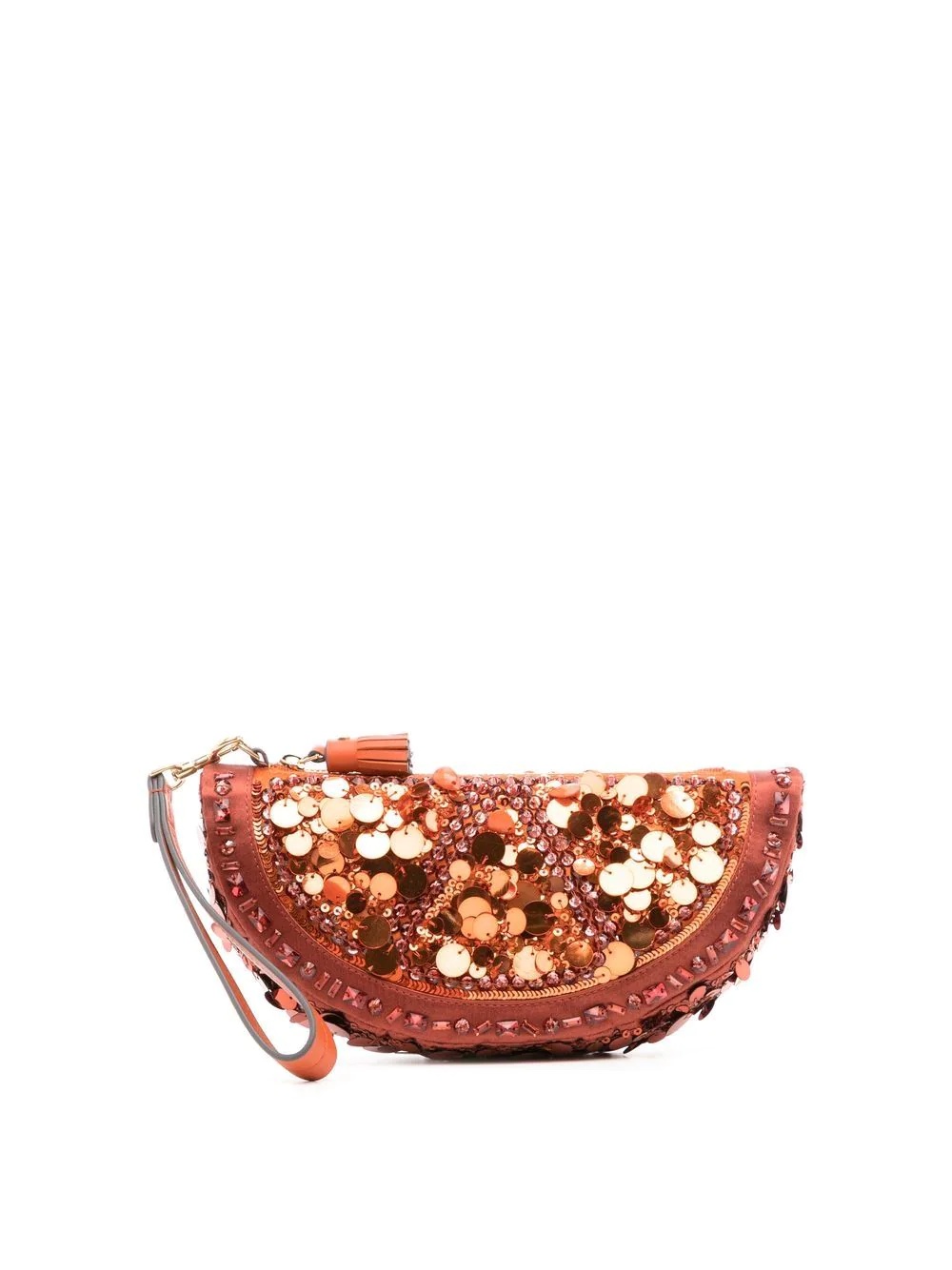 sequin-embellished clutch bag - 1