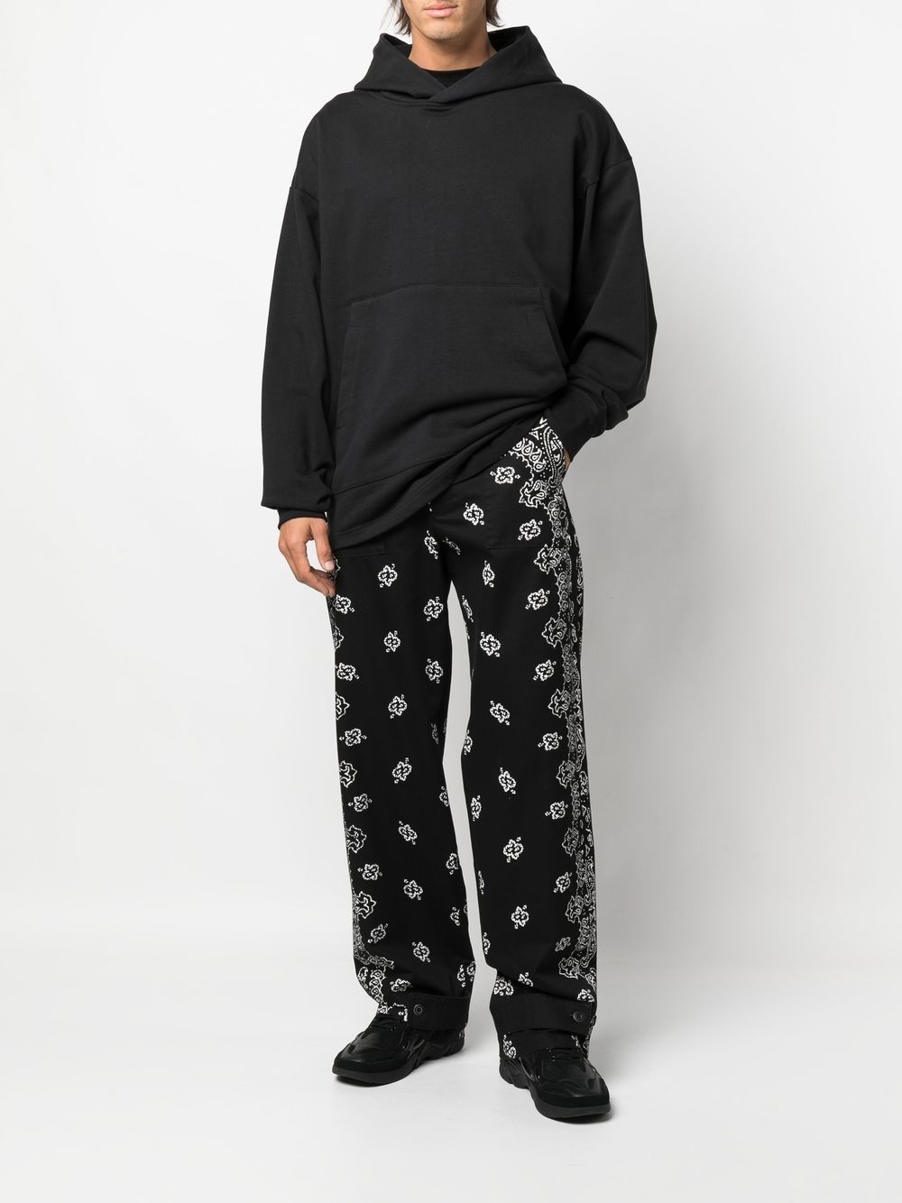 paisley-print cotton trousers - 2