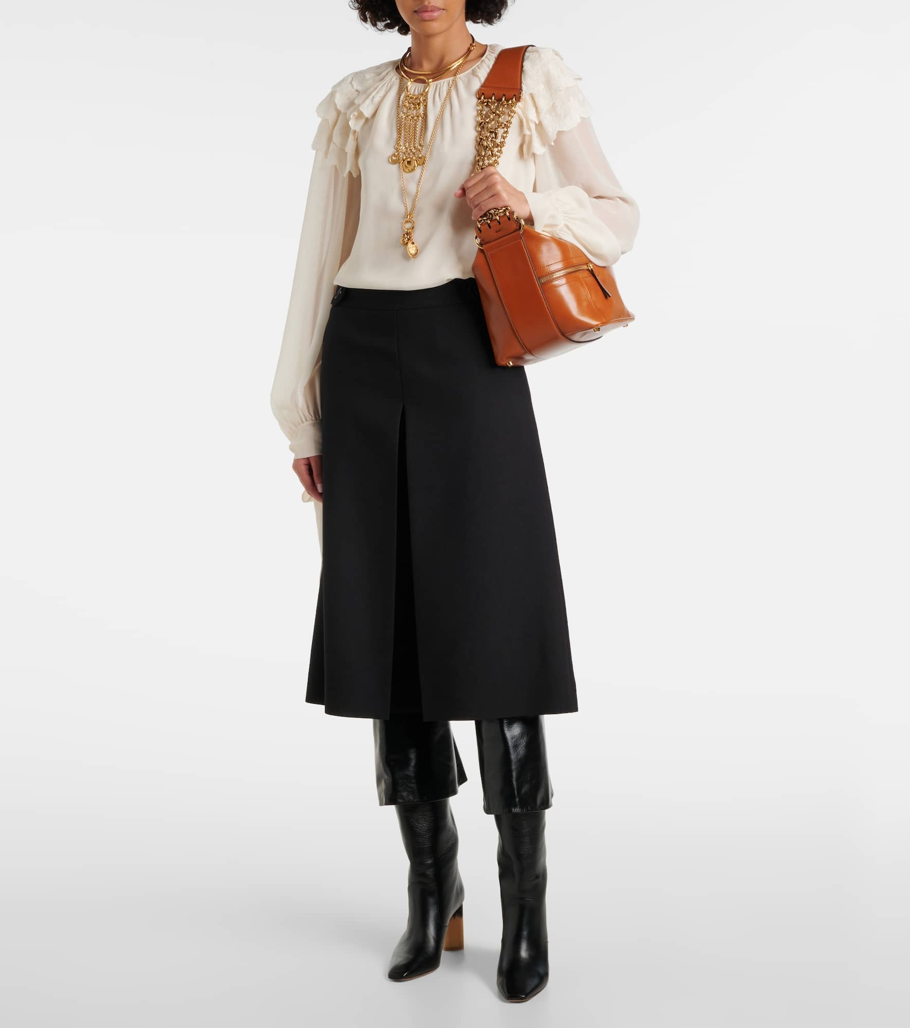 Camera Chain leather shoulder bag - 5