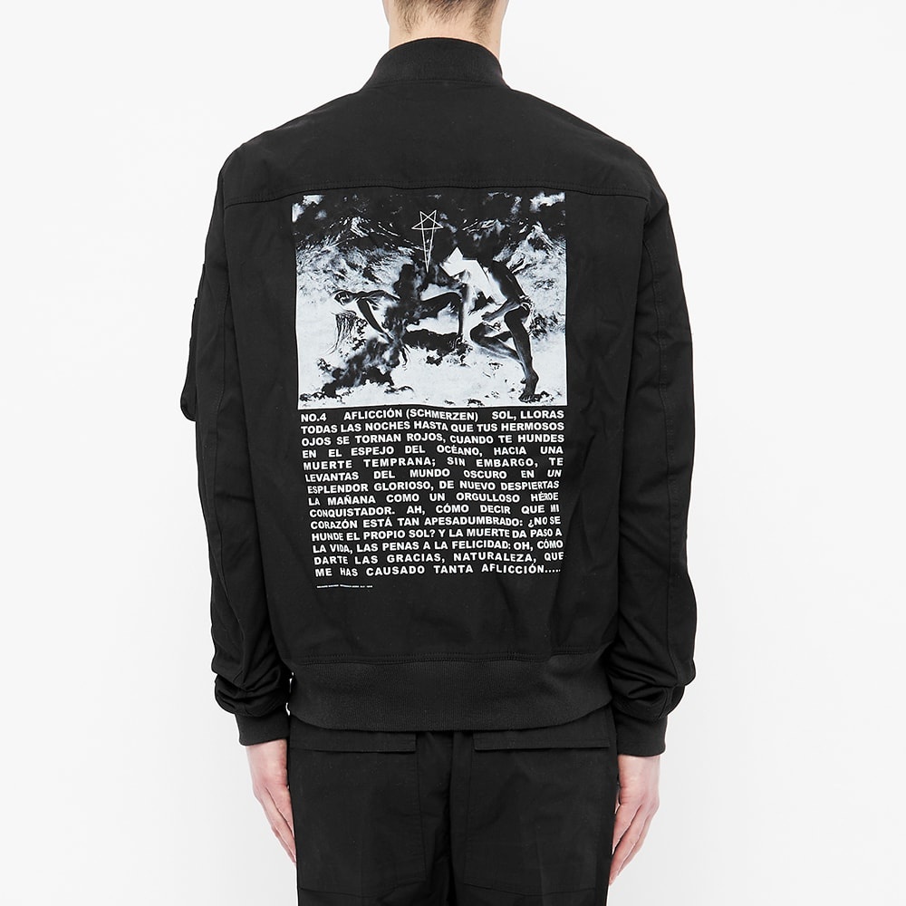 Rick Owens DRKSHDW Back Print Flight Bomber Jacket - 6