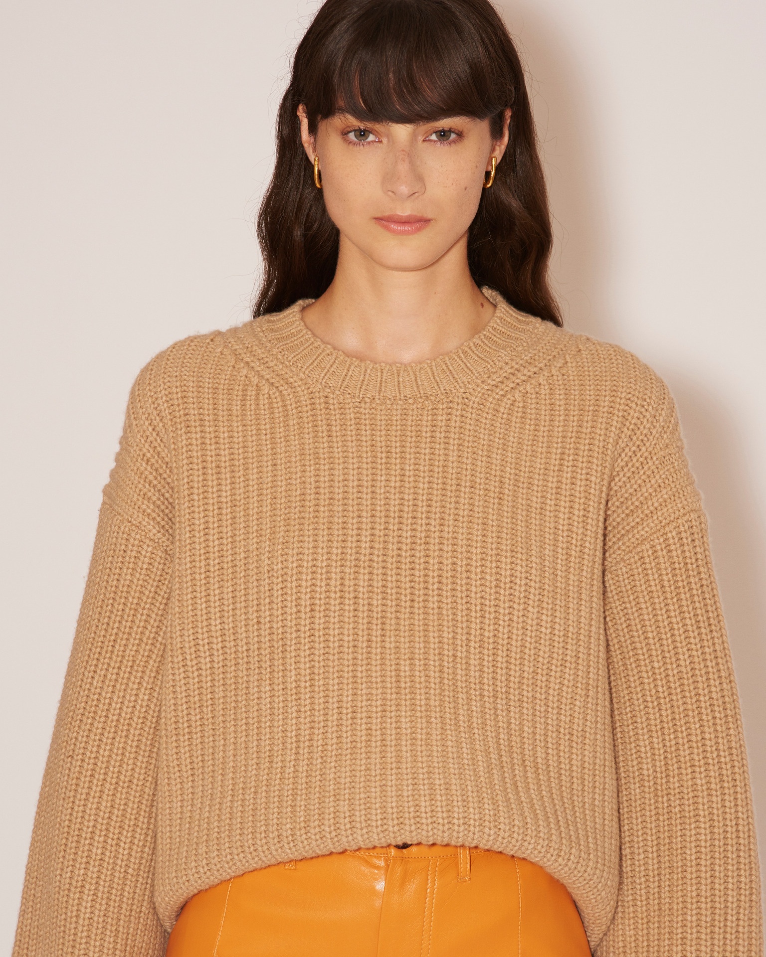 MAURA - Cashmere-merino chunky sweater - Camel - 4