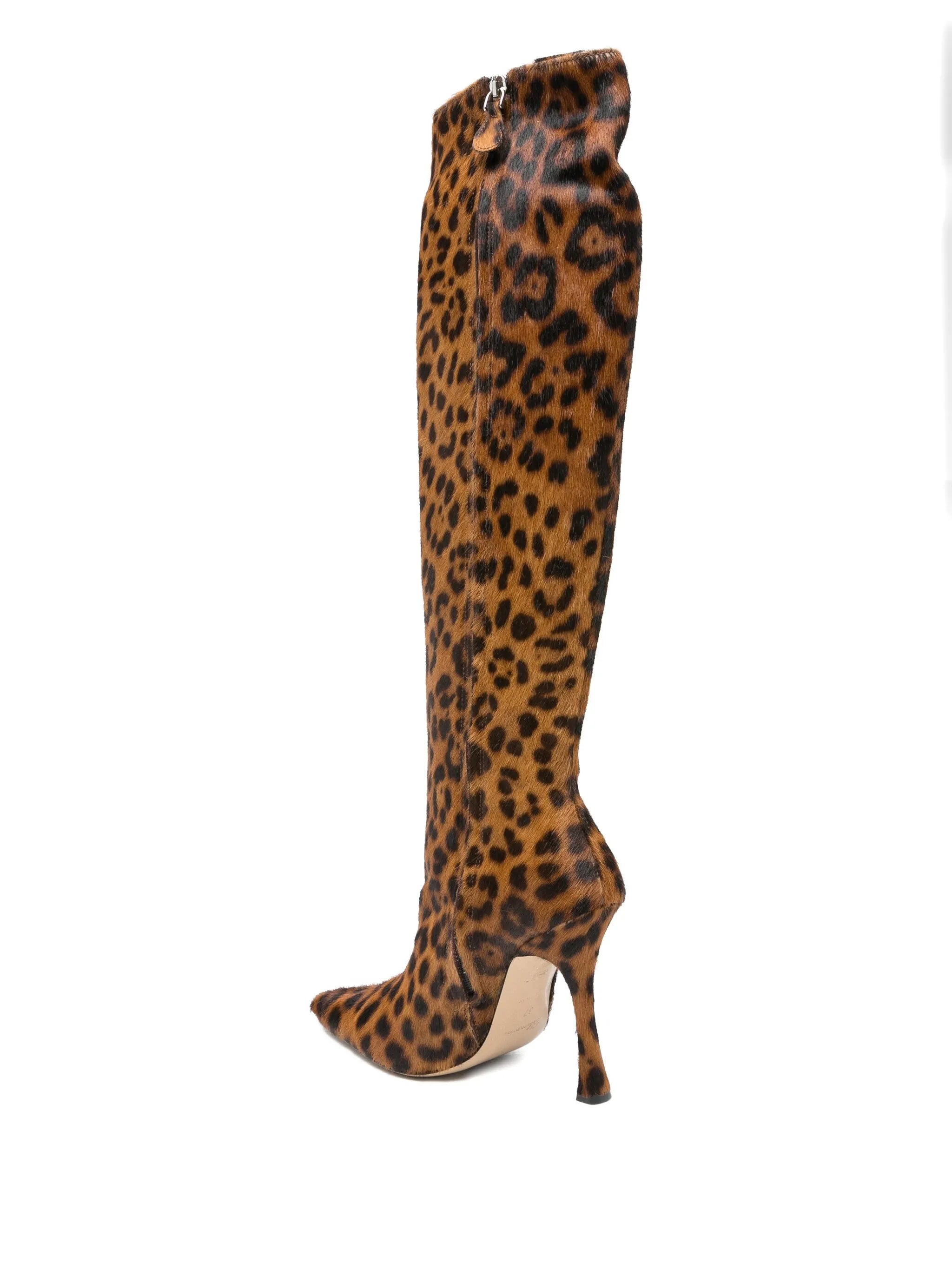 Blumarine 110mm Leopard-print Boots - 3