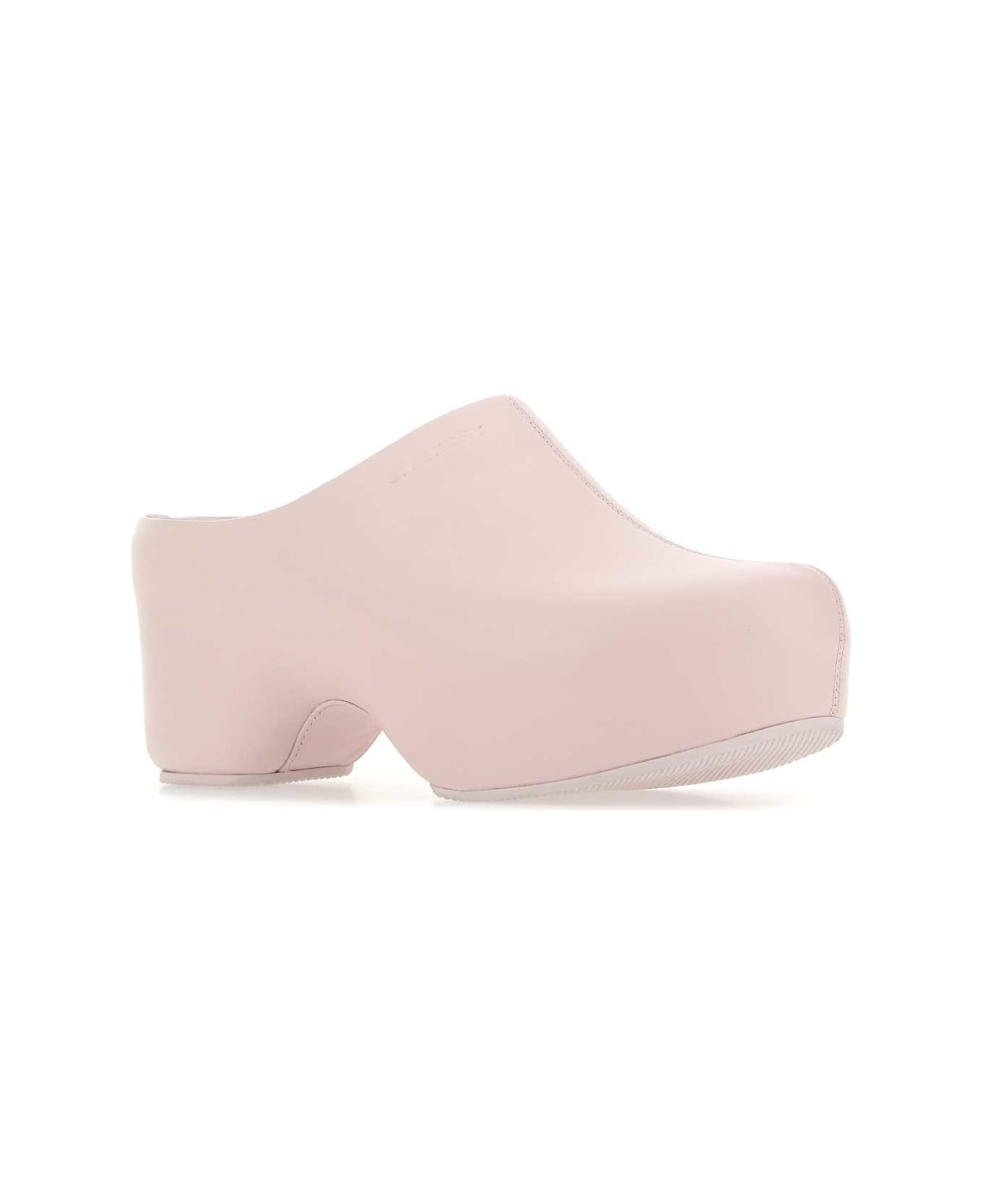 Pastel Pink Leather G Clog Mules - 2