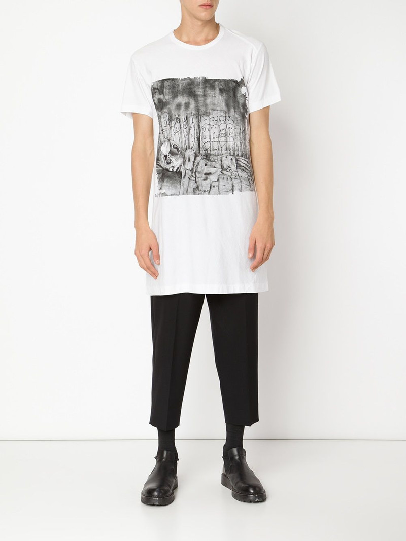 Comme des Garçons Homme Plus long printed T-shirt outlook