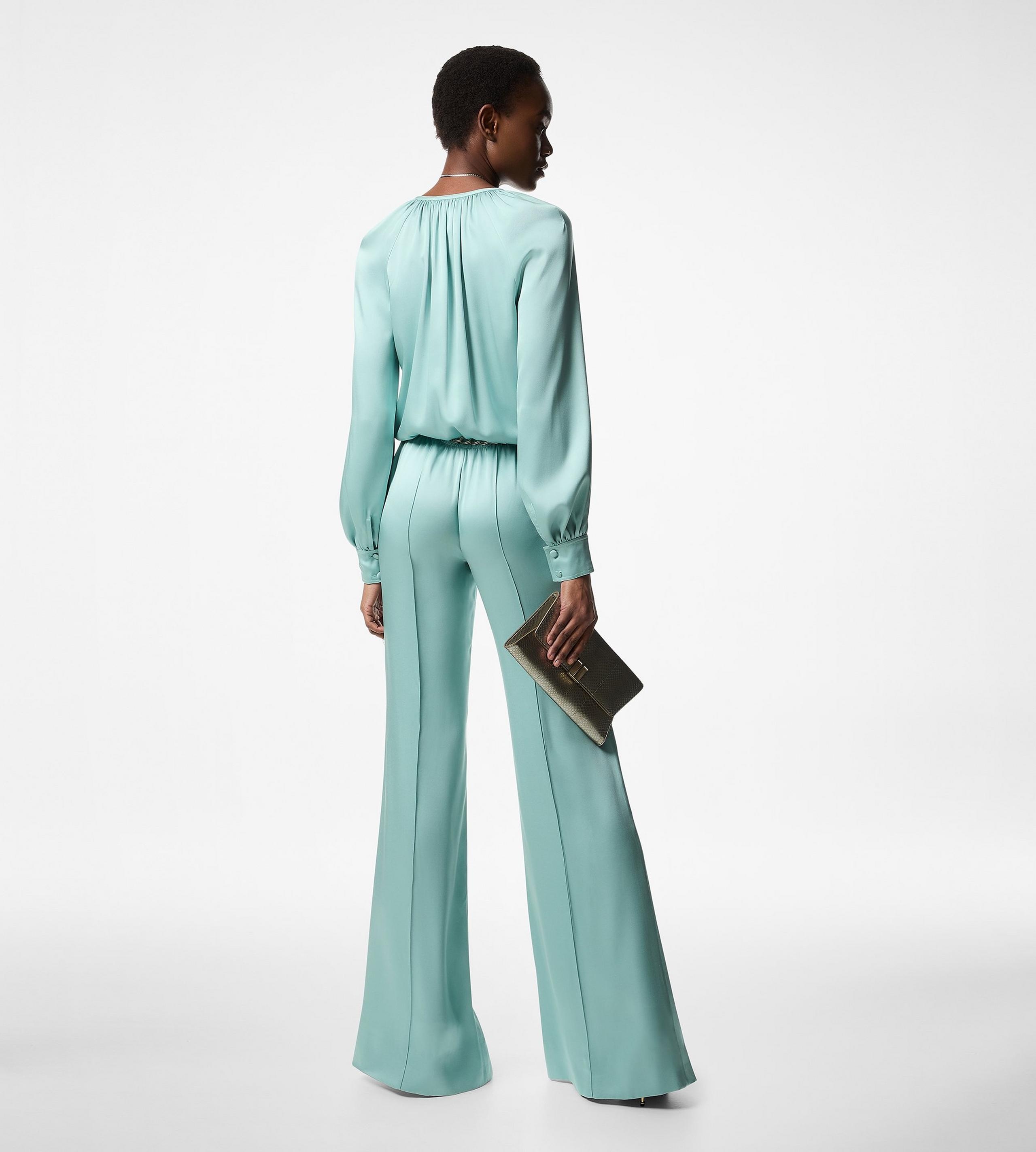 LONG SLEEVE GATHERED JUMPSUIT - 4