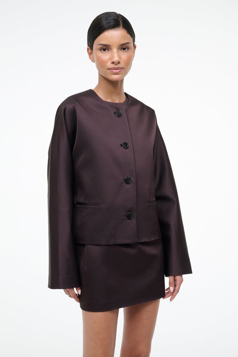 STAUD LIZ CROPPED JACKET EARTH 3