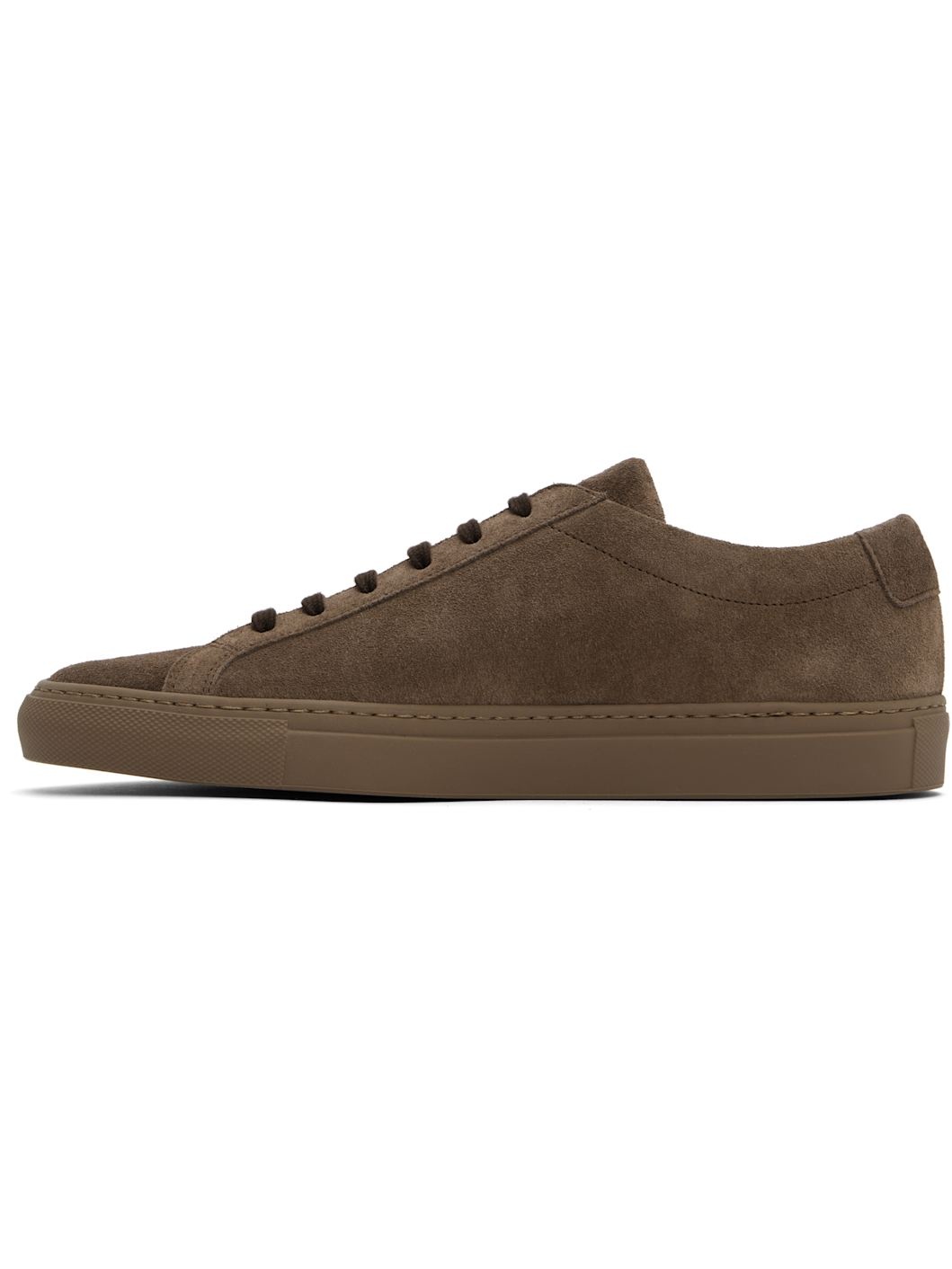 Brown Achilles Tonal Suede Sneakers - 3