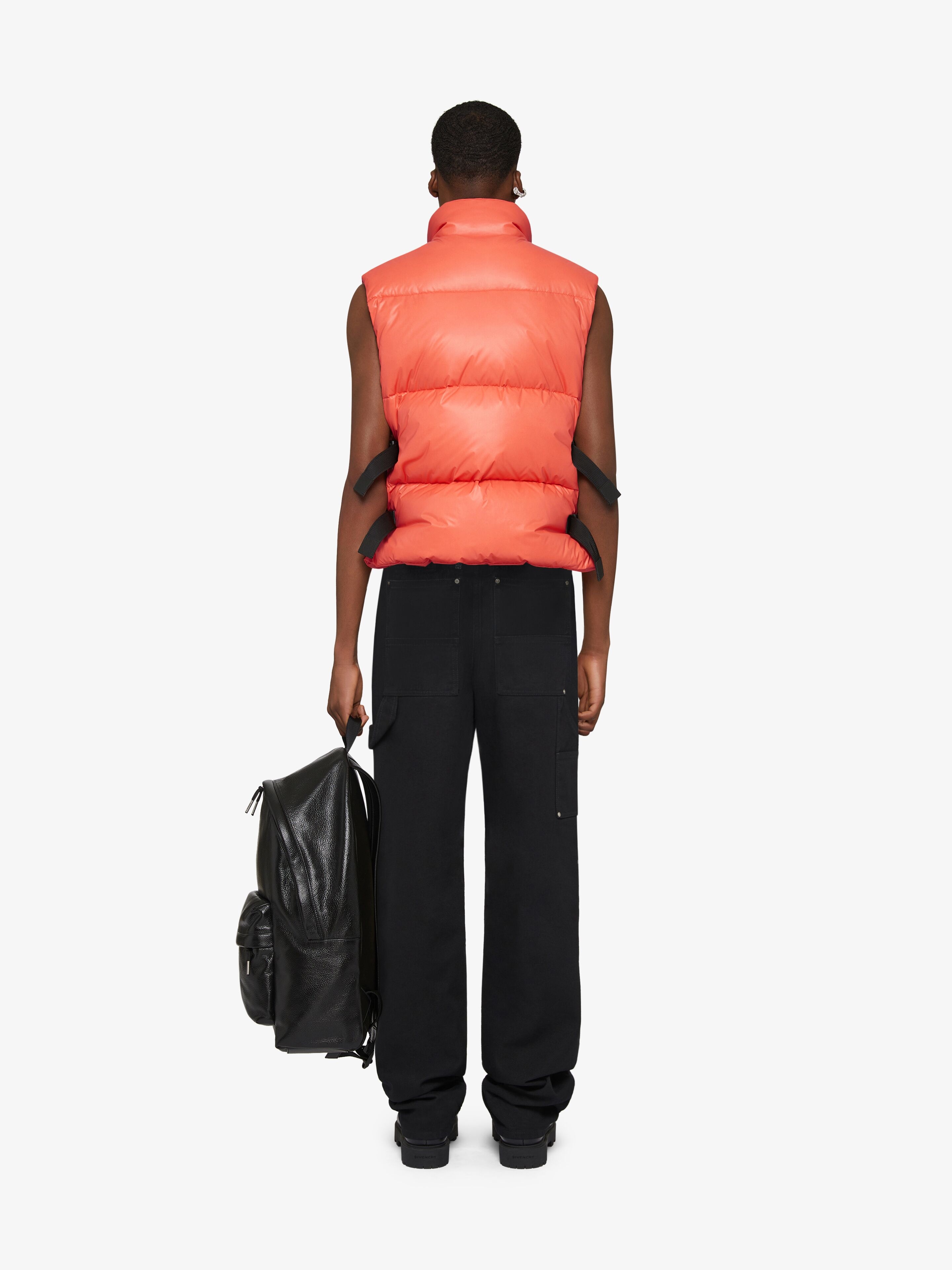 SLEEVELESS PUFFER JACKET WITH BUCKLES - 4