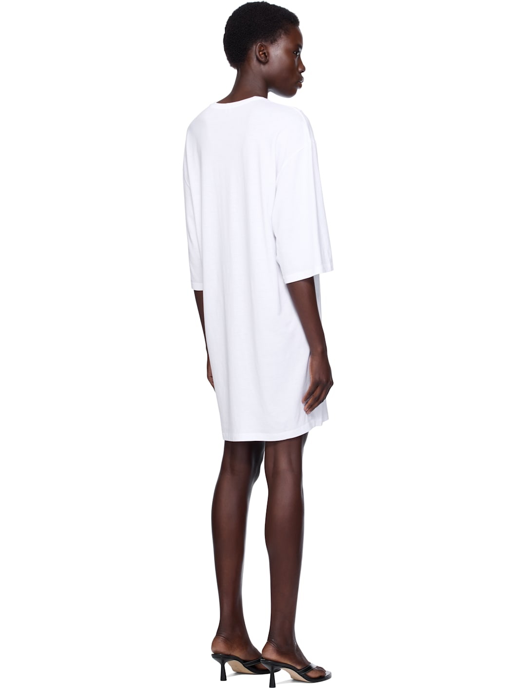 White Relaxed Tee Minidress - 3