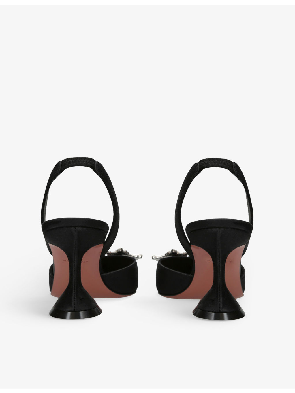 Begum crystal-embellished slingback satin courts - 4