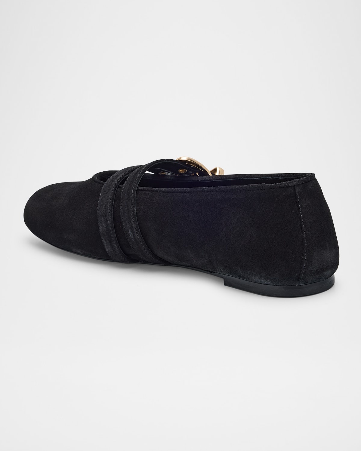 Maven Suede Buckle Mary Jane Ballerina Flats - 4