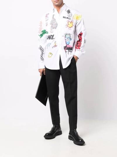 DSQUARED2 mix-print cotton shirt outlook