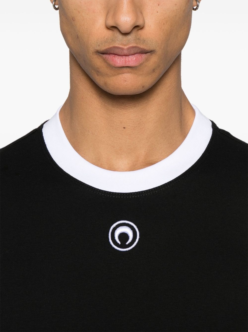 Crescent Moon-embroidered T-shirt - 4