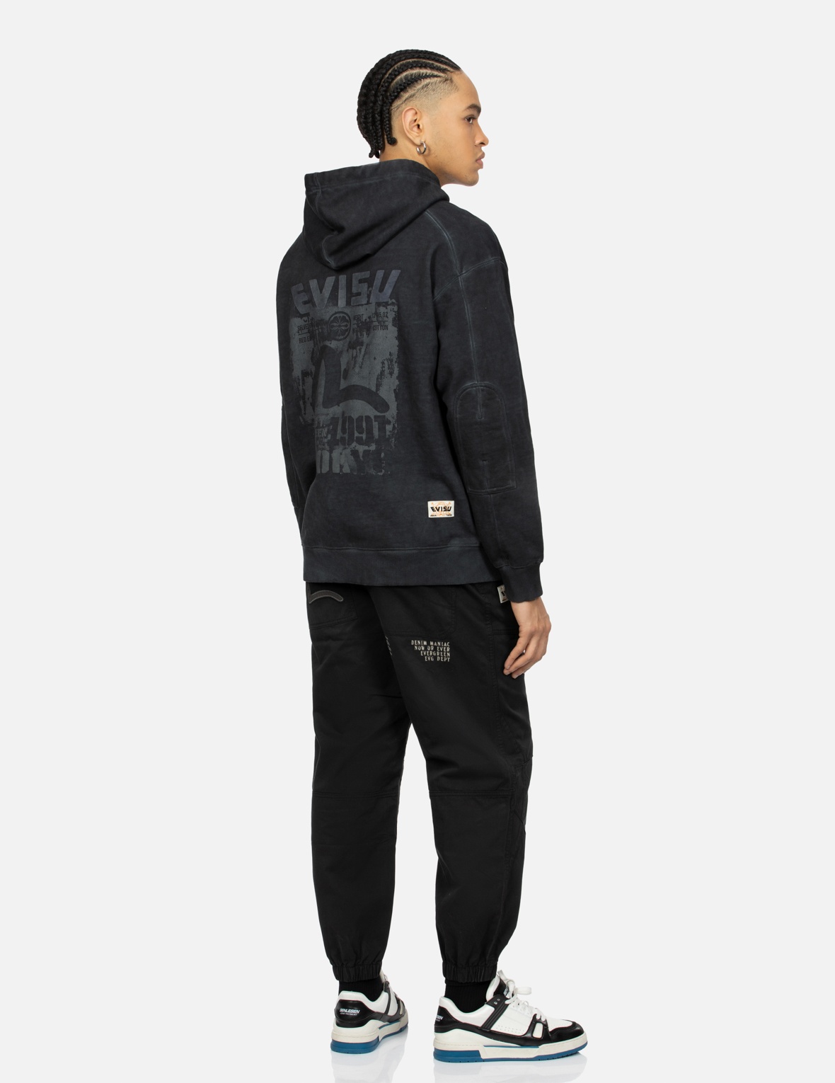 SEAGULL AND LOGO PRINT RELAX FIT HOODIE - 3