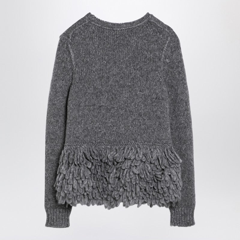 Stella McCartney Grey wool sweater with feather insert - 2