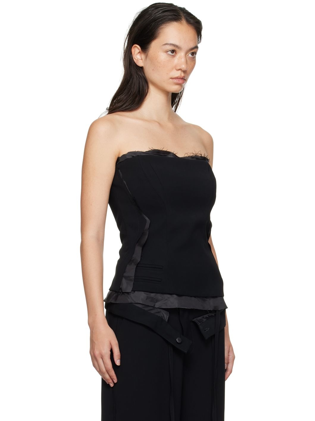 Black Suit Corsage Top - 2