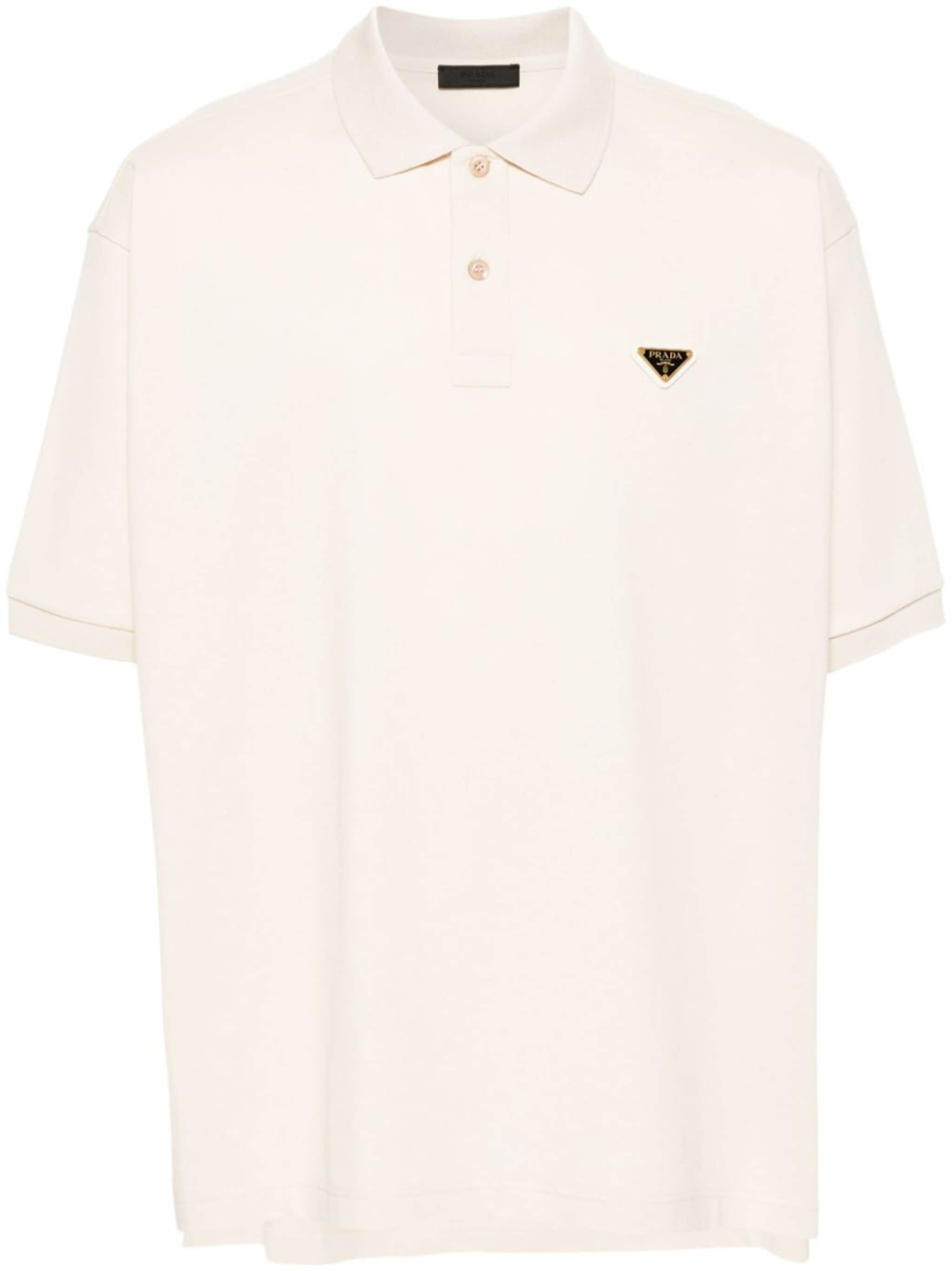 Prada triangle-logo Polo Shirt | Black | FARFETCH