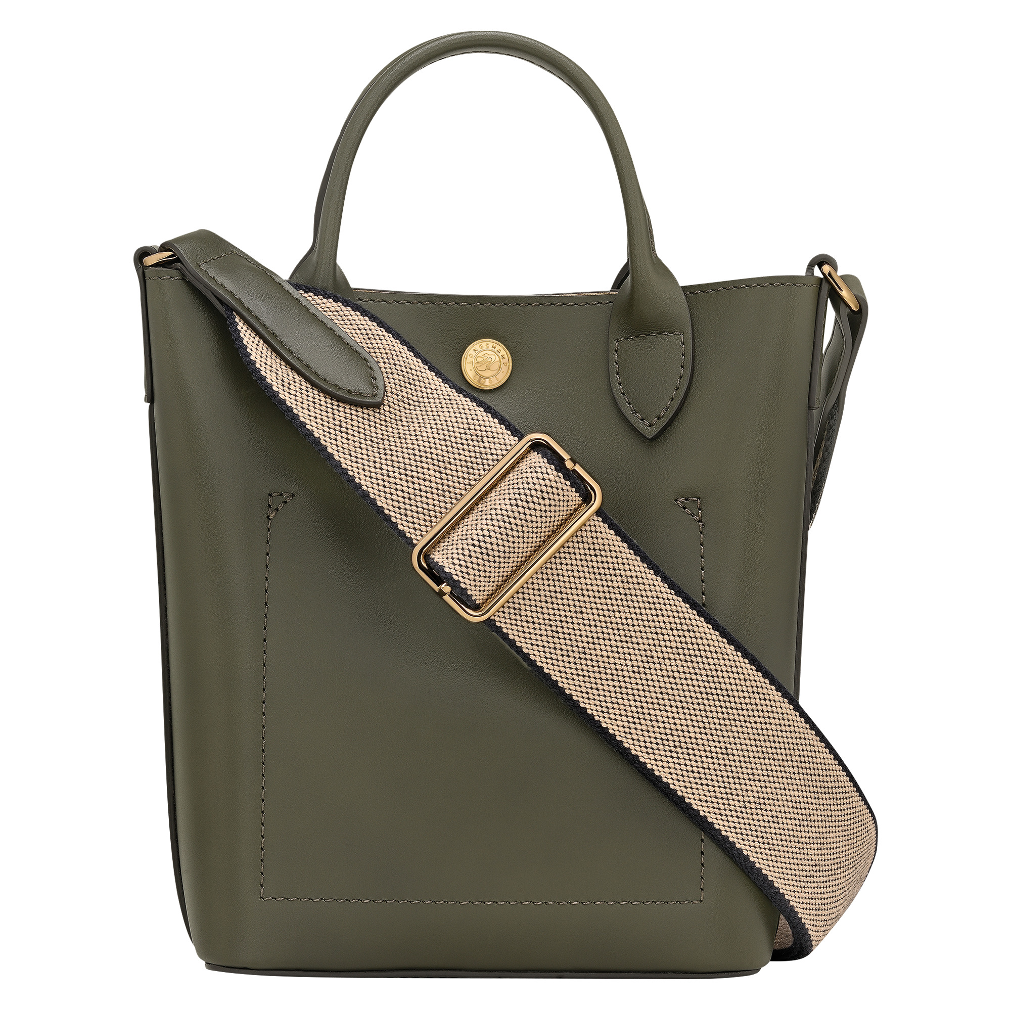 Épure XS Tote bag Khaki - Leather - 4