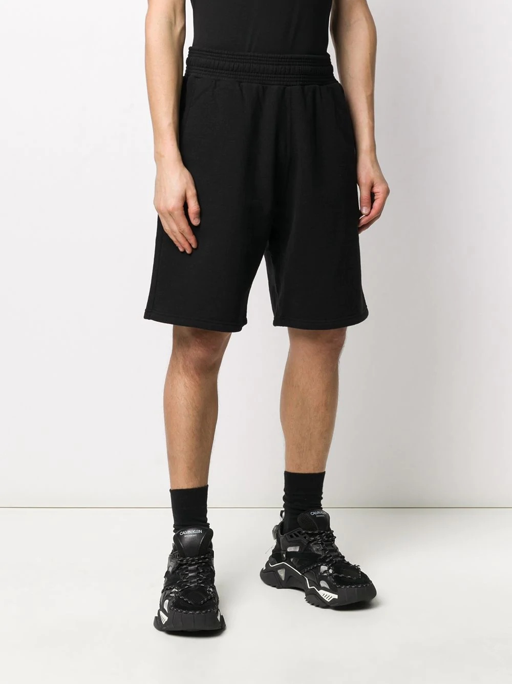 split patch logo track shorts - 3