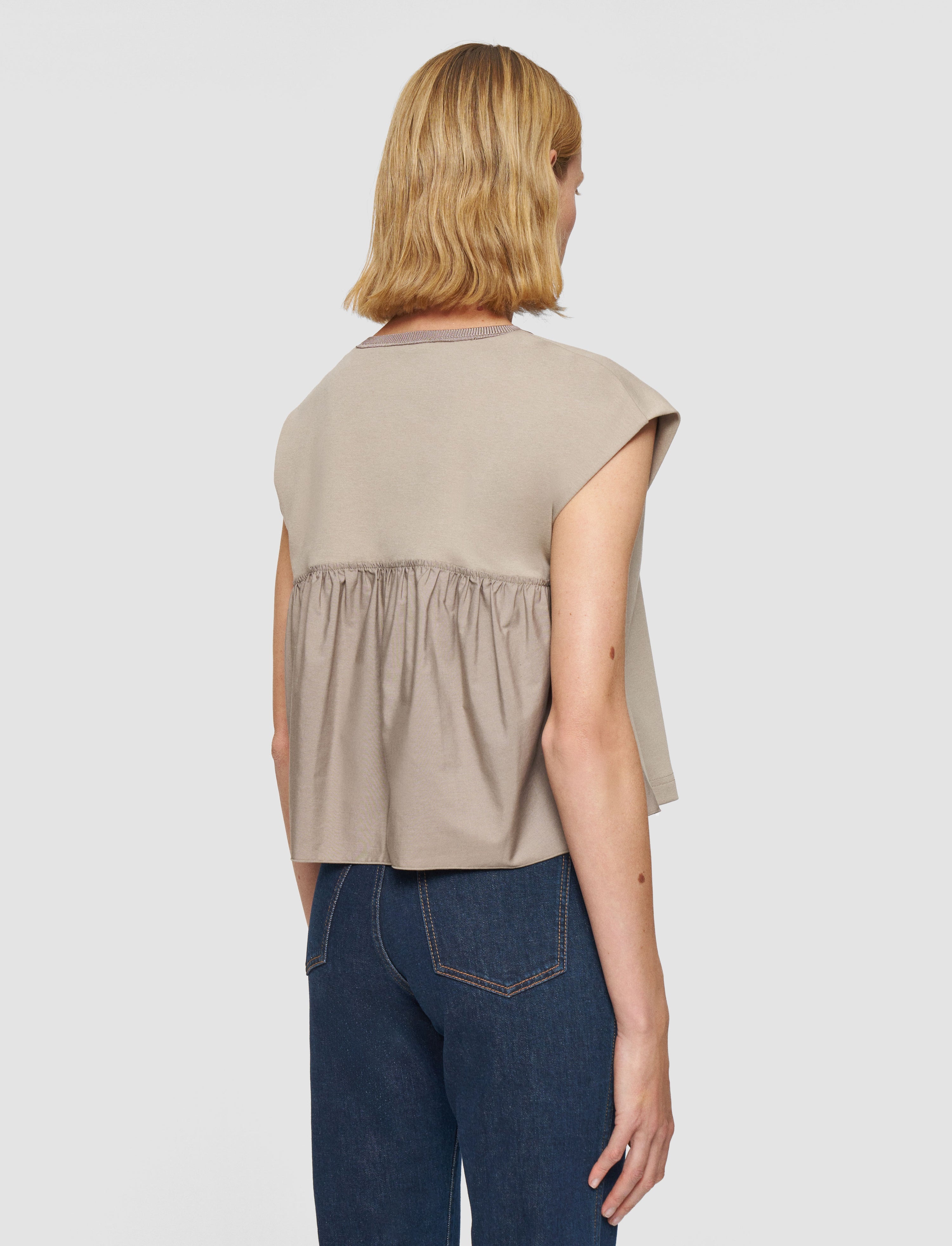 Poplin Jersey  T-Shirt - 4
