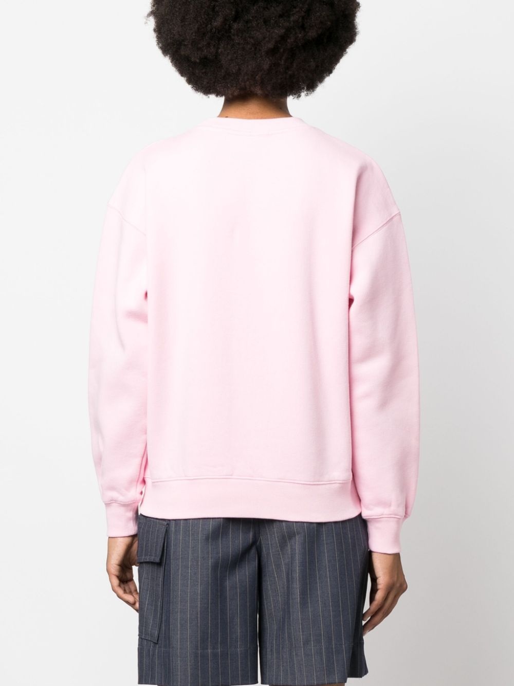 logo-print cotton sweatshirt - 4