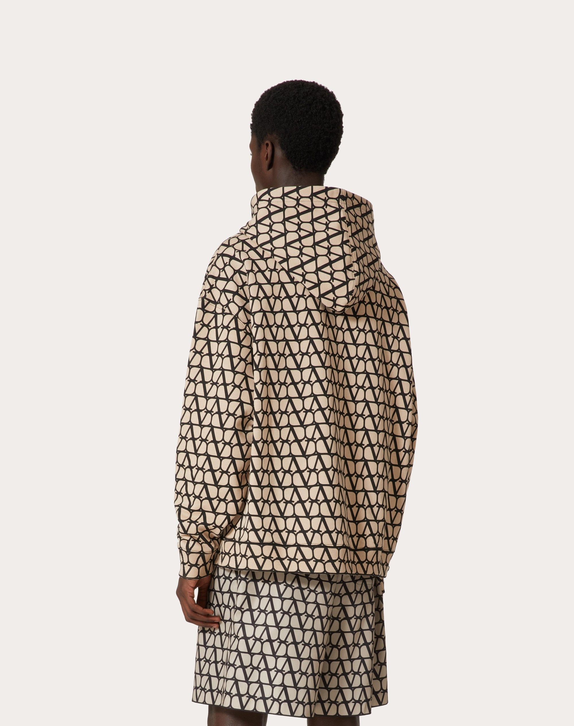 COTTON HOODED SWEATSHIRT WITH TOILE ICONOGRAPHE PRINT - 4