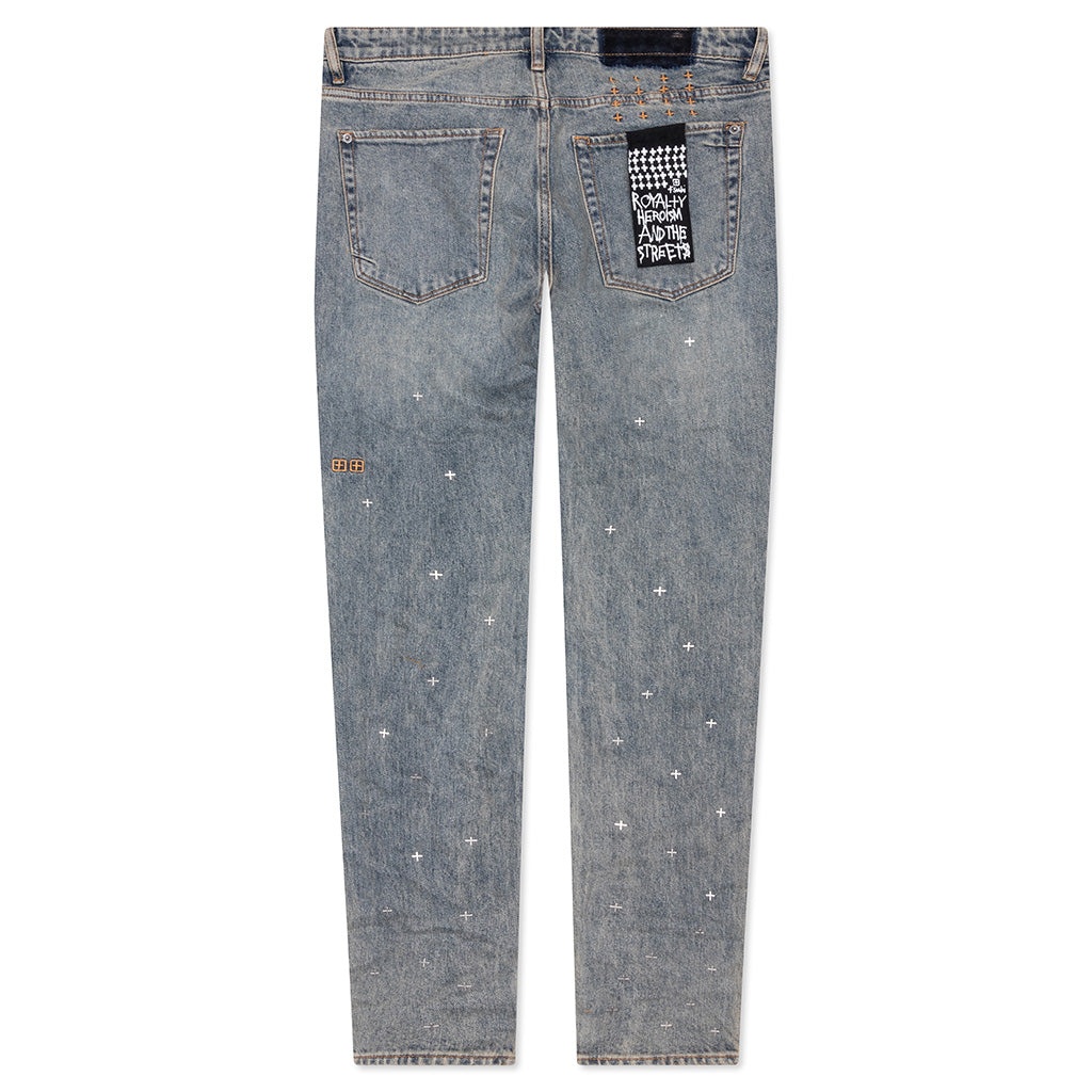 VAN WINKLE STAGELIGHT METALIK PANTS - DENIM - 2