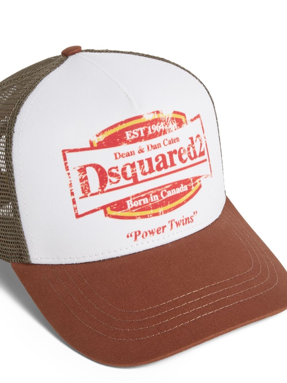 logo-print trucker cap - 3