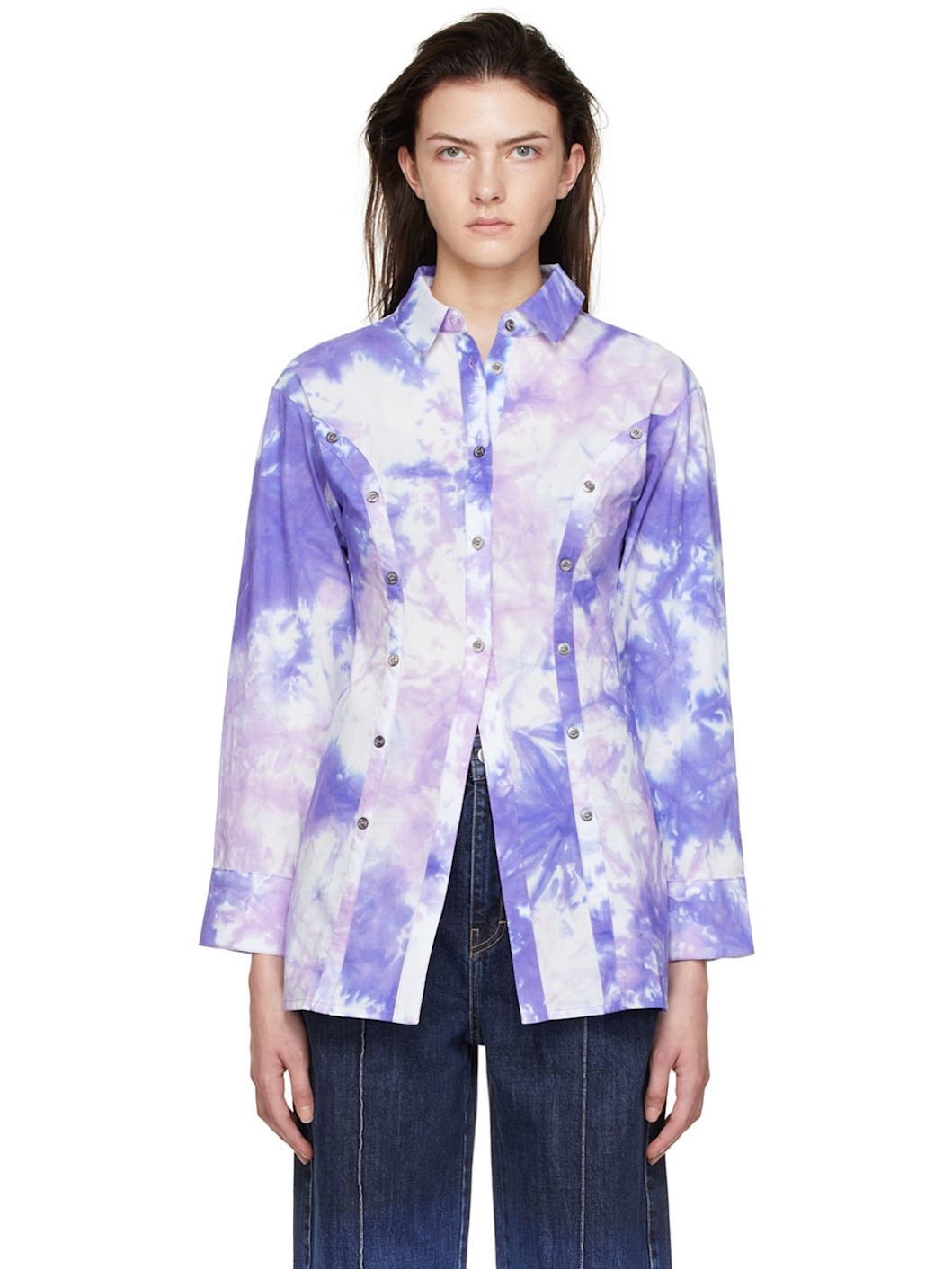 Purple Cotton Shirt - 1