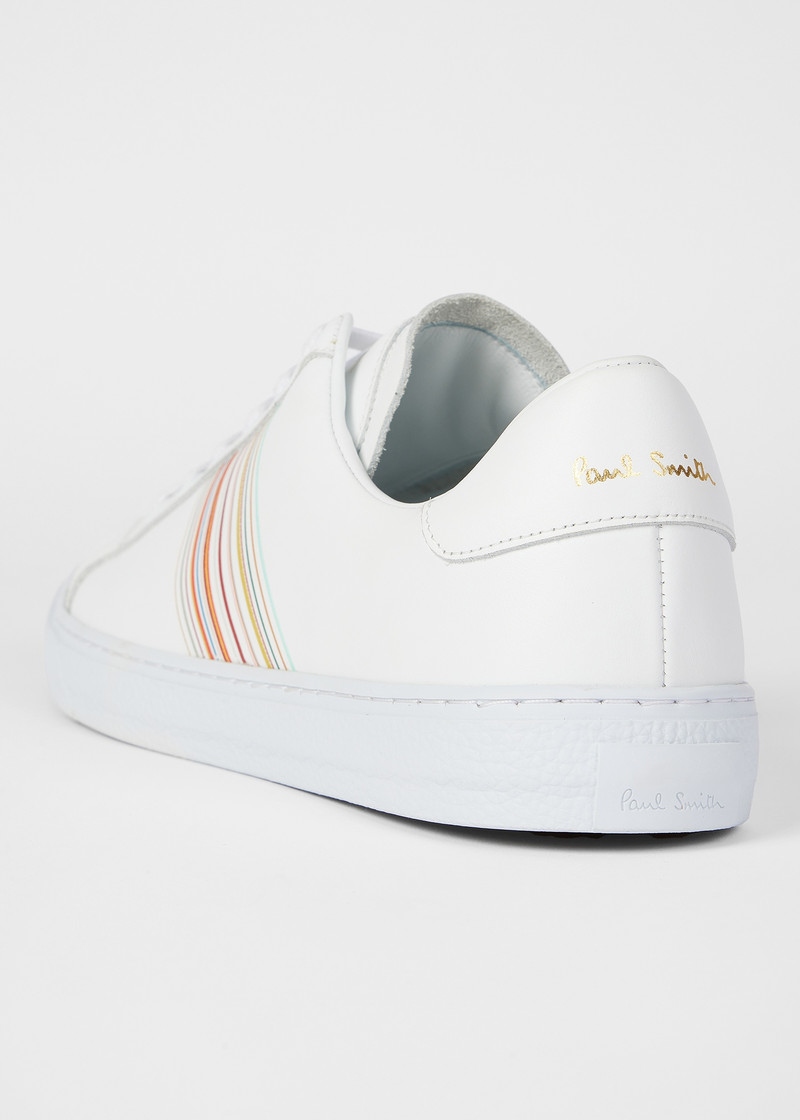 White Leather 'Hansen' Trainers 4