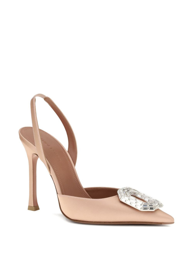 Amina Muaddi 105mm Camelia jewel-embellished pointed-toe heeled sandals outlook