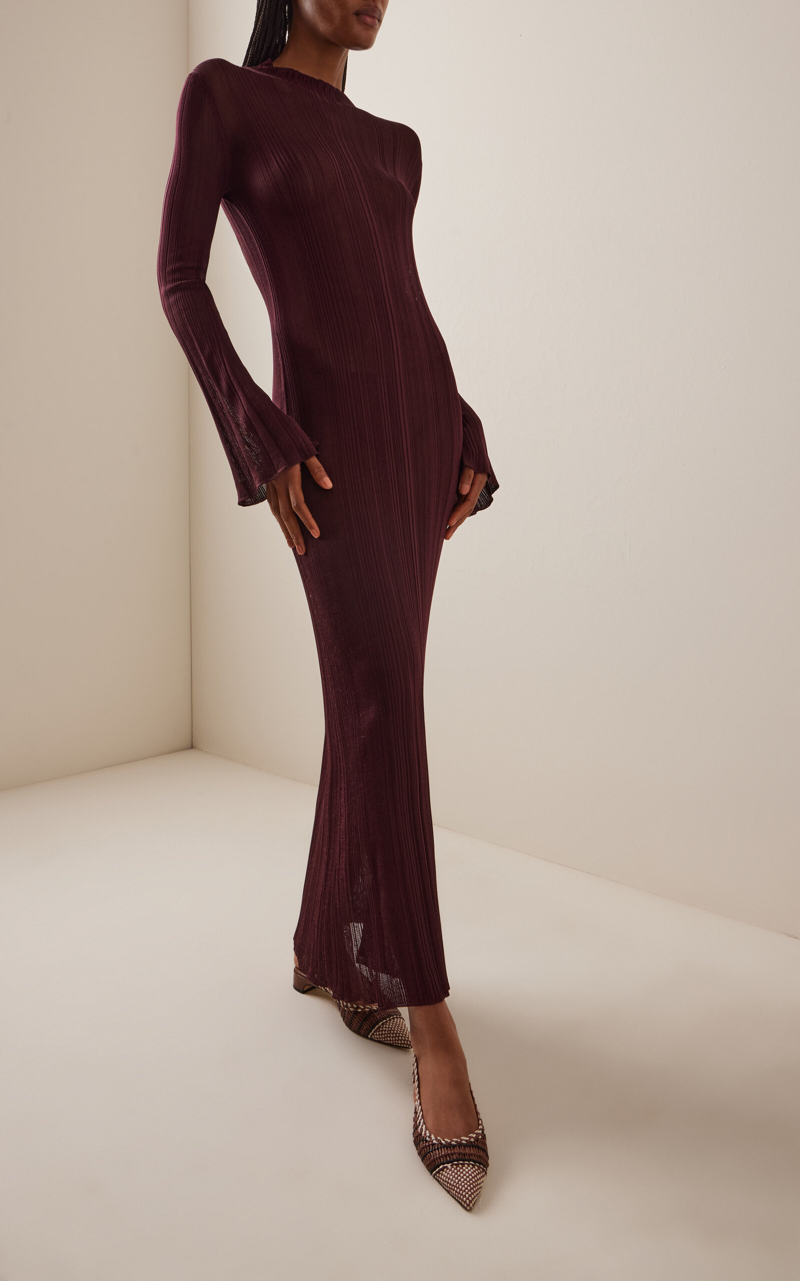 Atira Knit Silk Maxi Dress red - 2