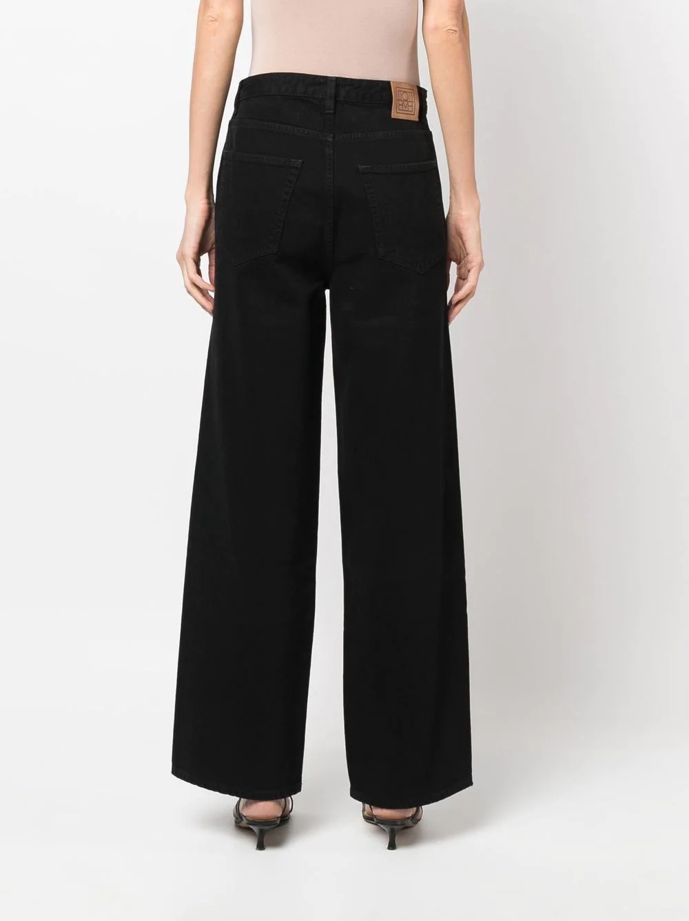 high-waisted flared jeans - 4