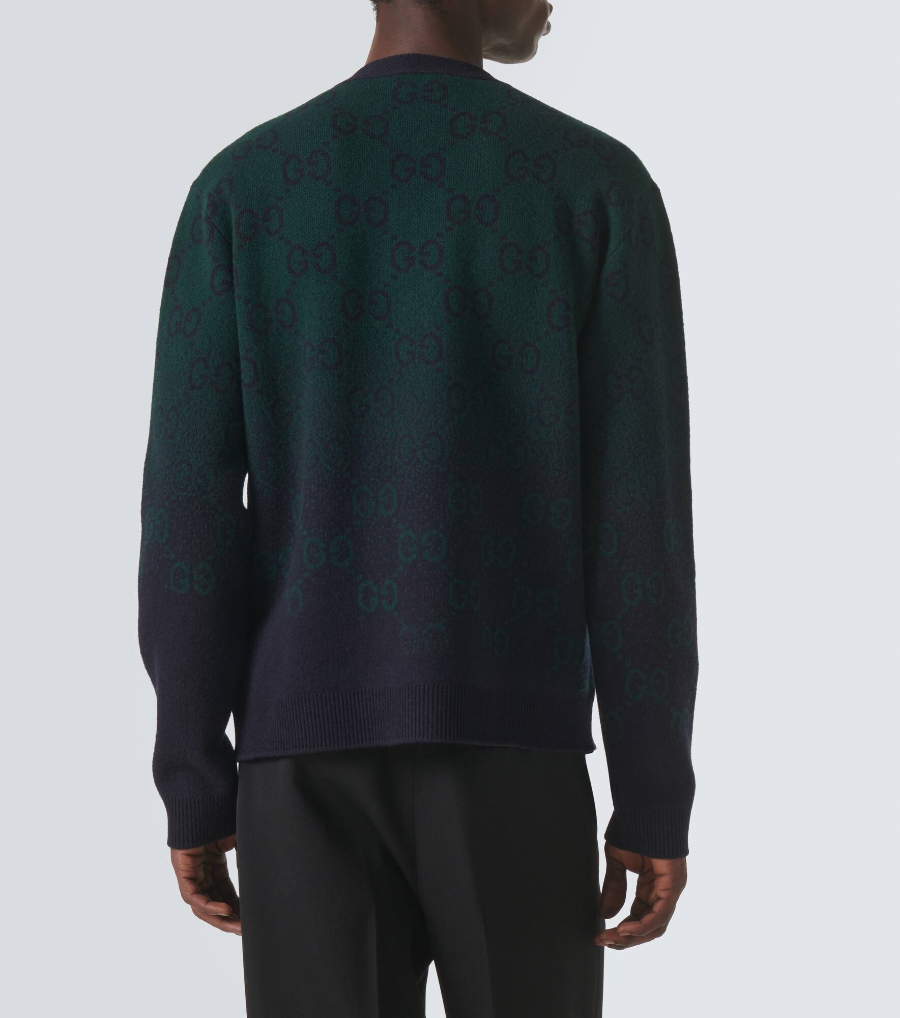 GG wool jacquard cardigan - 4