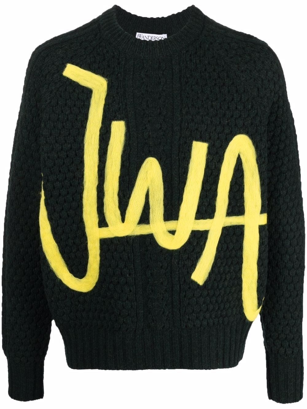 logo-intarsia jumper - 1