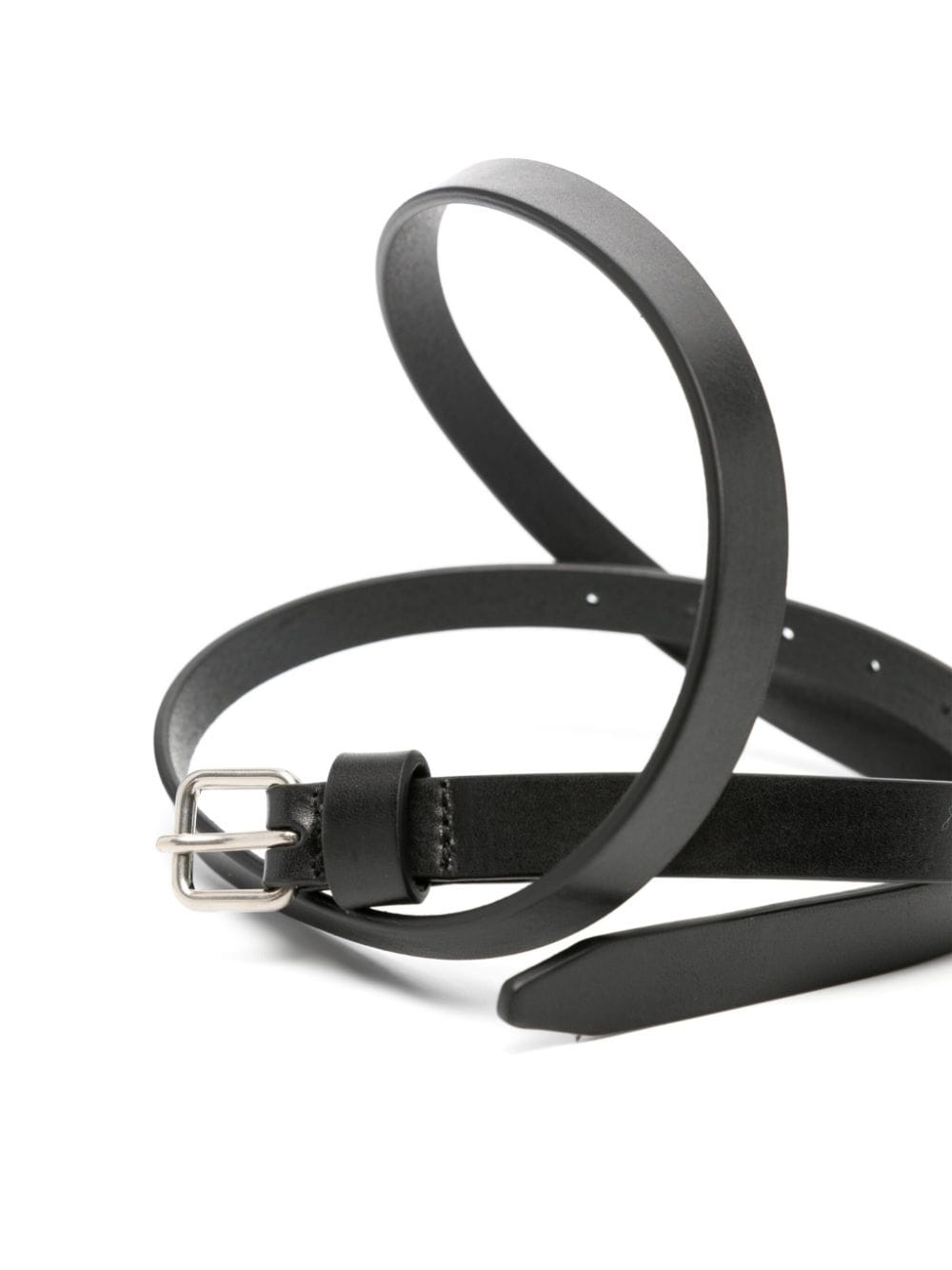 thin leather belt - 2