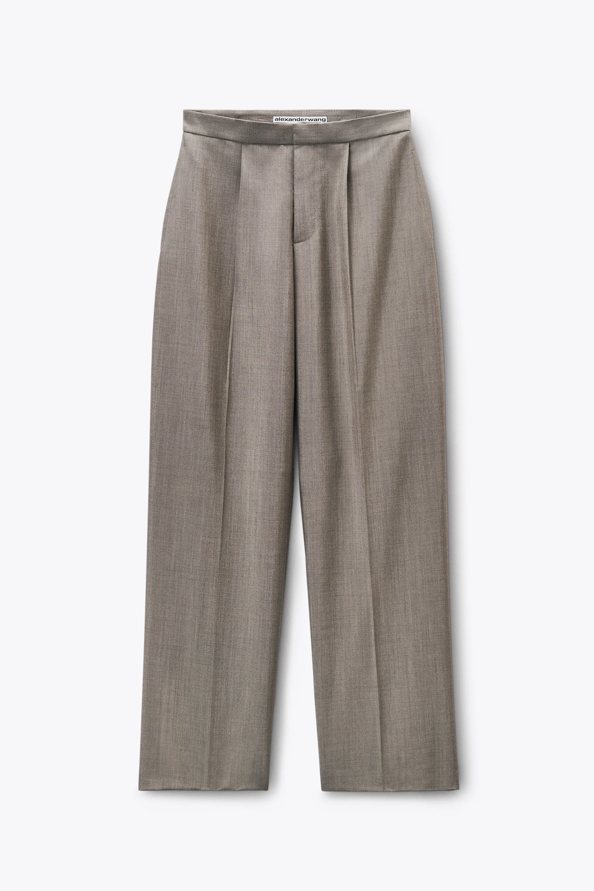 Grey Wool Mohair Tailored Pant - 1