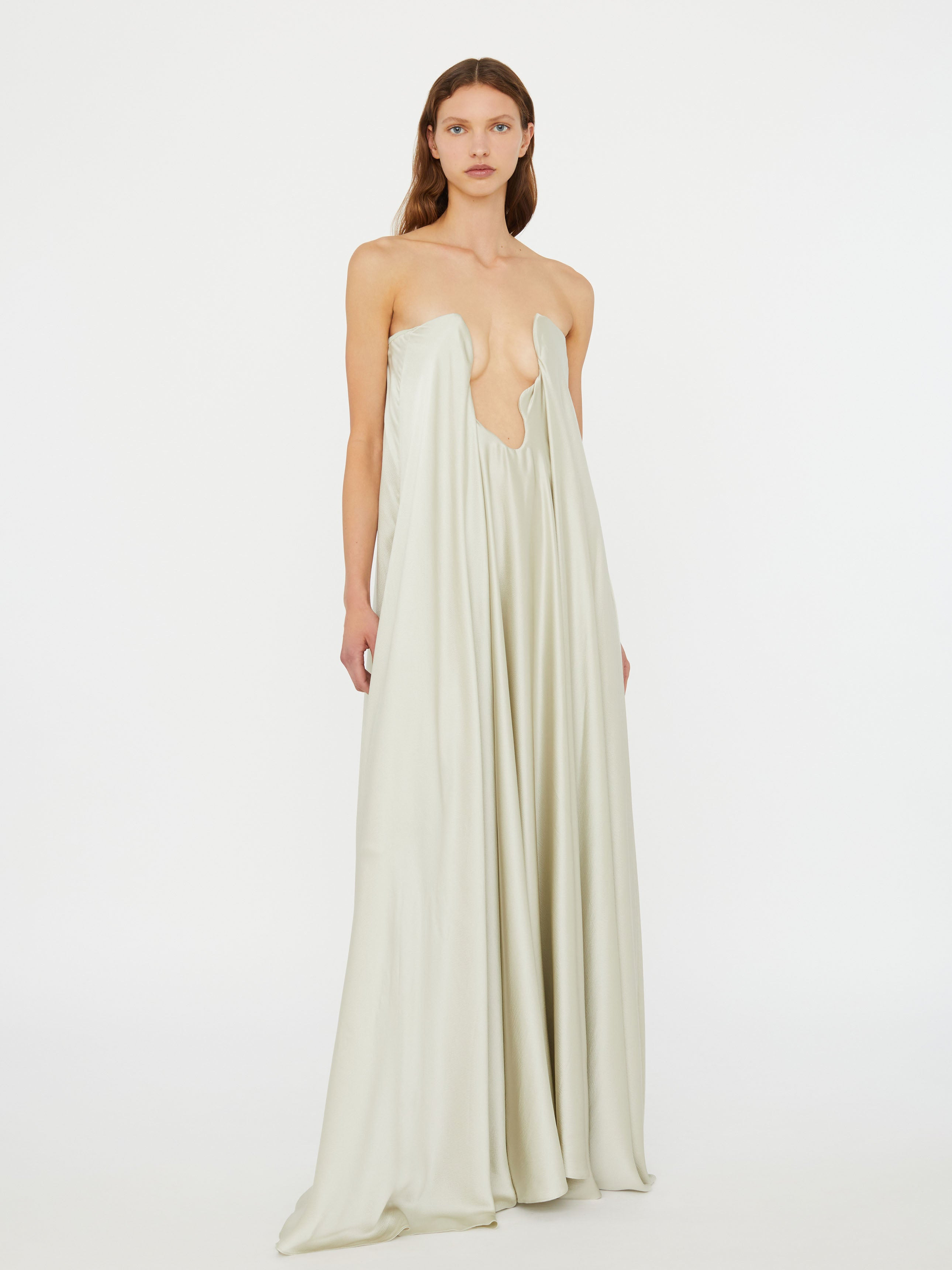 Textured Silk Salacia Strapless Gown - 2