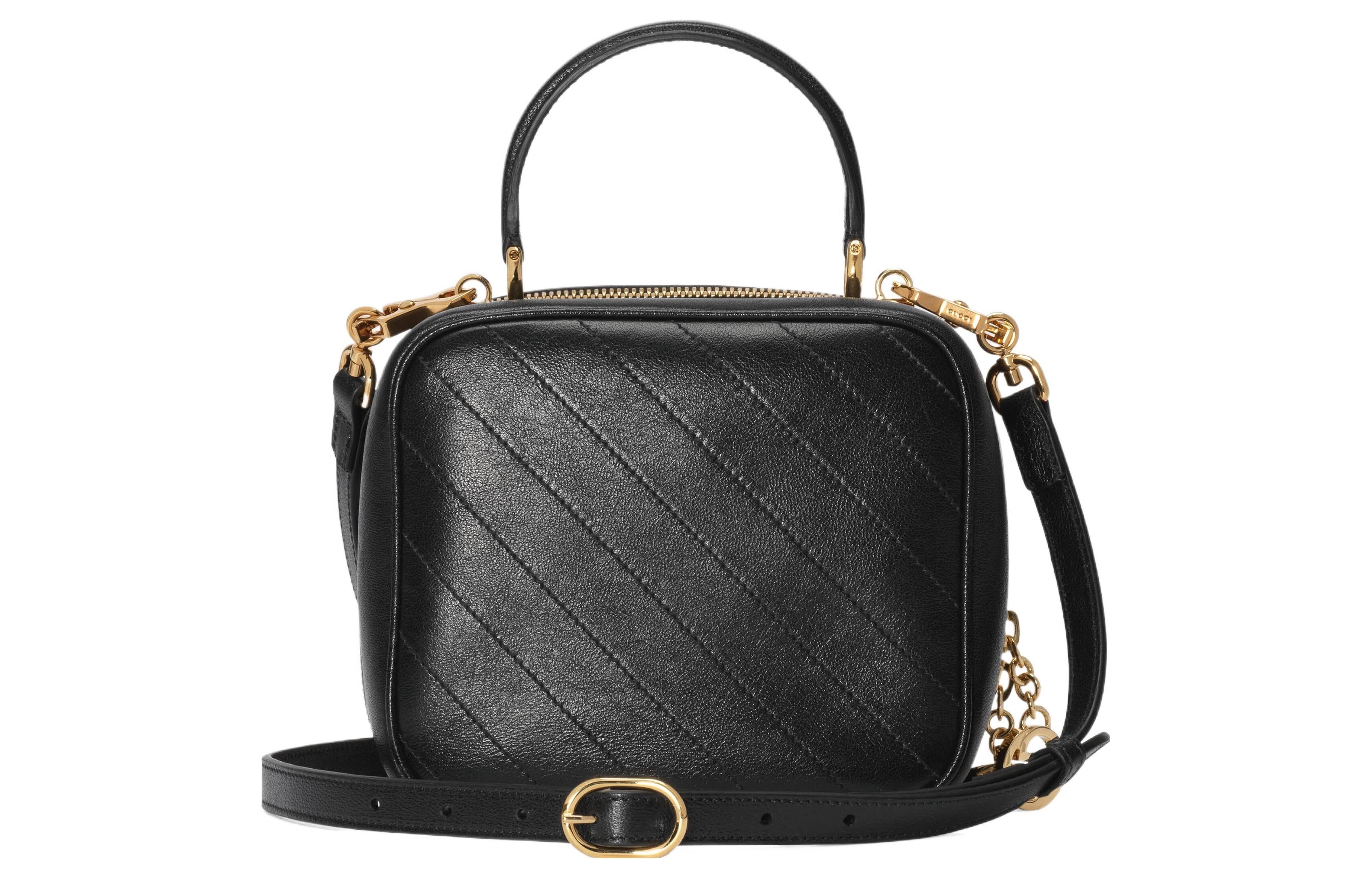 (WMNS) Gucci Blondie Top Handle Bag 'Black' 744434-1IV0G-1000 - 3