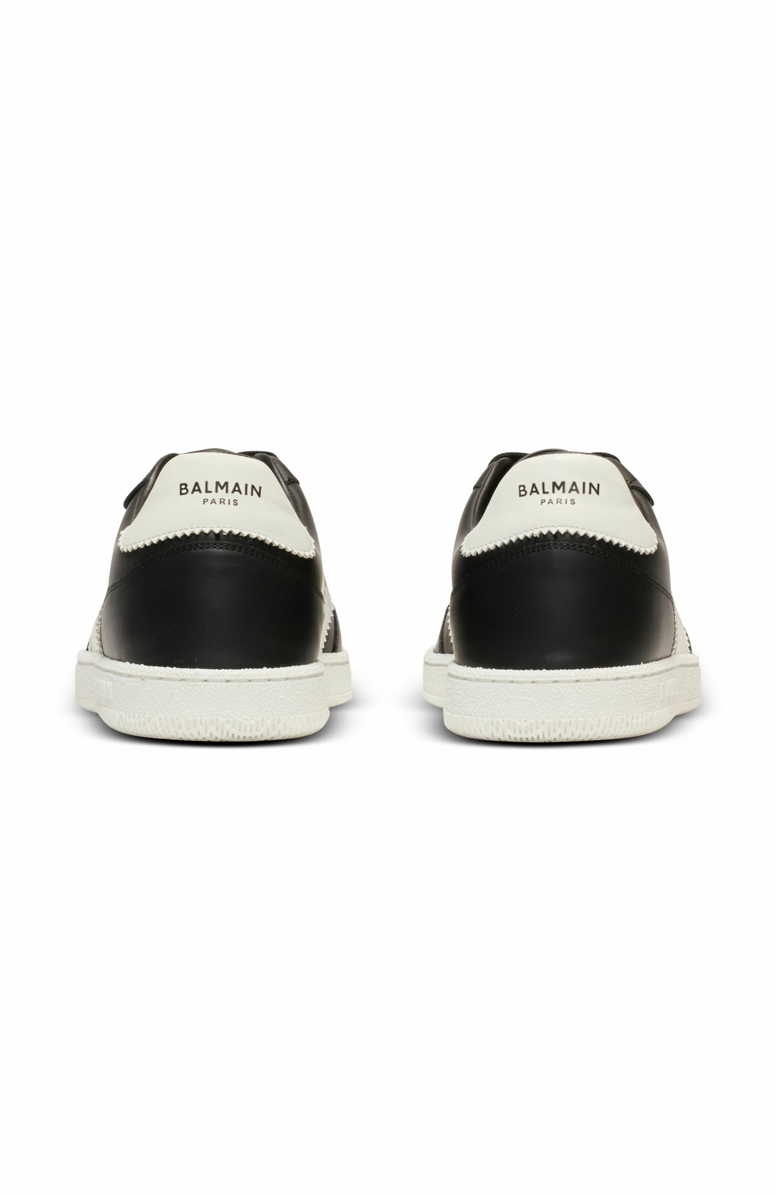 Calfskin Balmain Swan trainers in Black at Nordstrom - 4