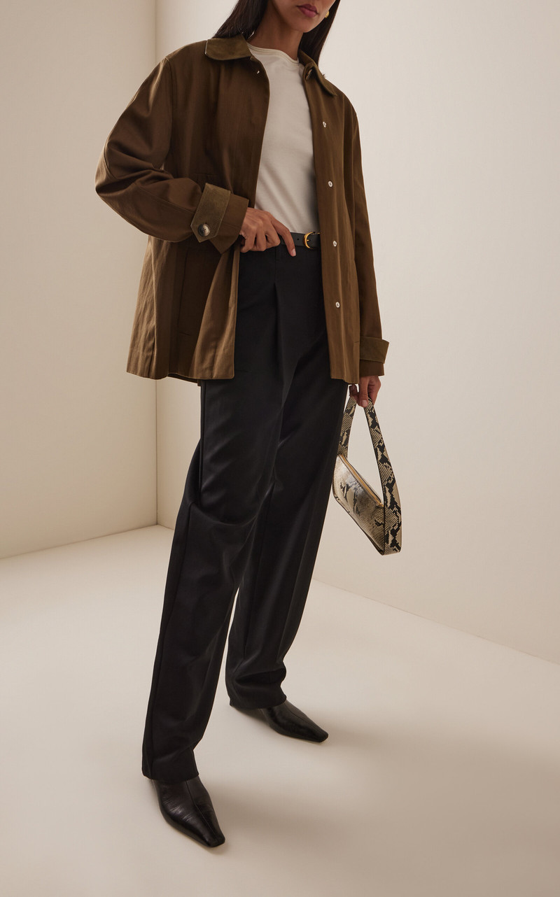 Proenza Schouler Angela Jacket in Fine Herringbone brown outlook