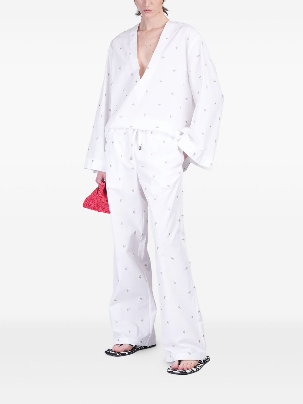 logo-embroidered trousers - 2