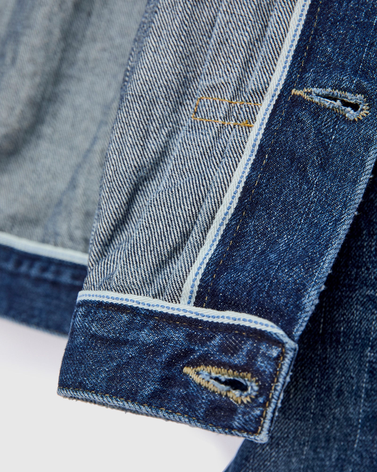 Social Sculpture 101X Damaged Denim JKT in 1010 Washed Indigo - 7