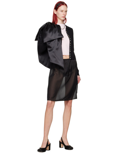 SANDY LIANG Black Cassi Midi Skirt outlook