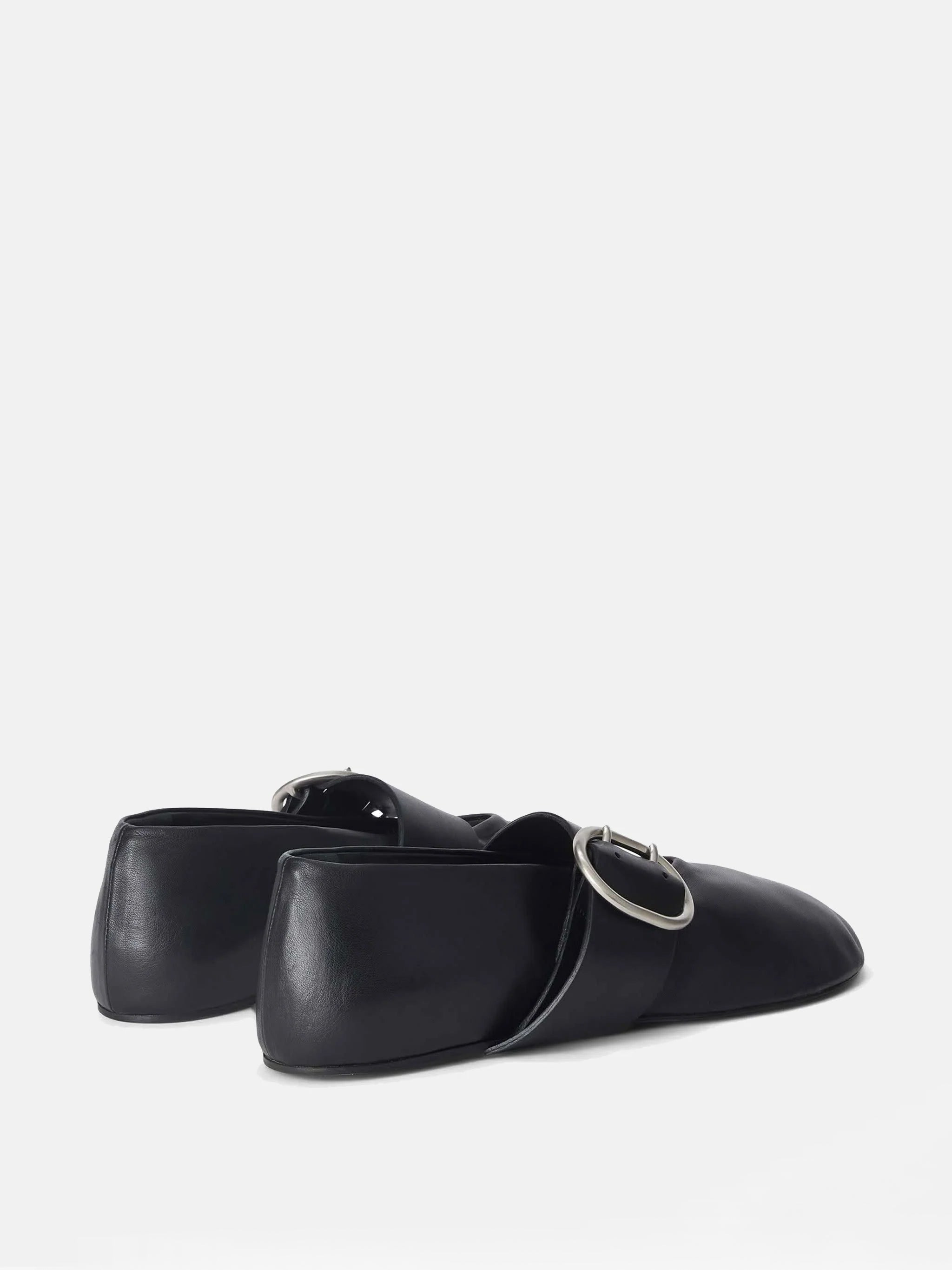 JIL SANDER - Women Soft Leather Mary Jane Ballerina Flat - 3
